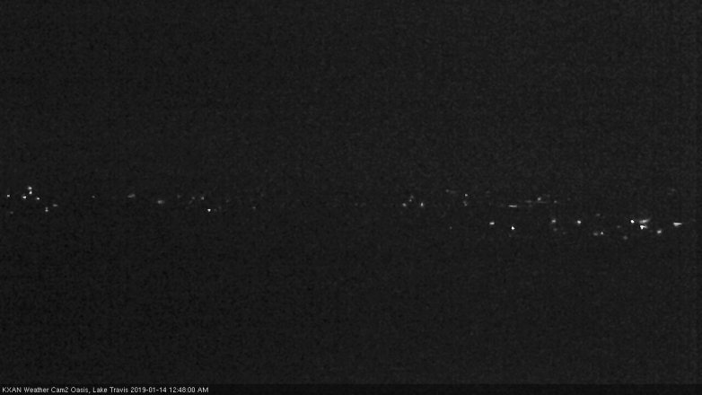 Lake Travis webcam, January 13, 2019 11:50 PM CT
