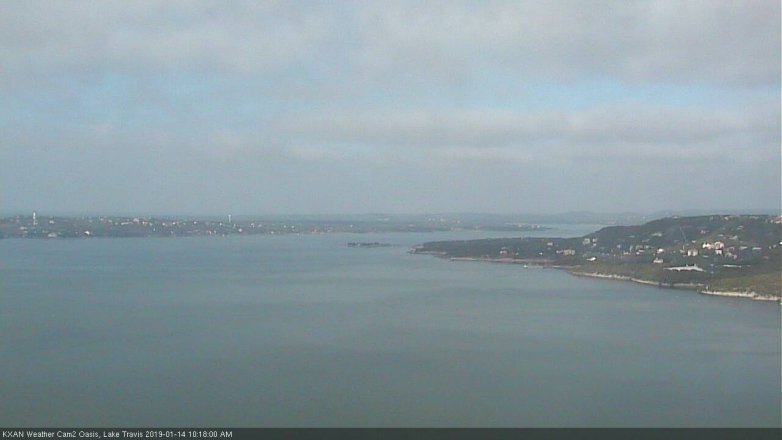 Lake Travis webcam, January 14, 2019 9:20 AM CT