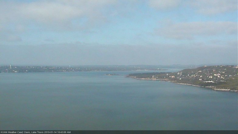 Lake Travis webcam, January 14, 2019 9:45 AM CT