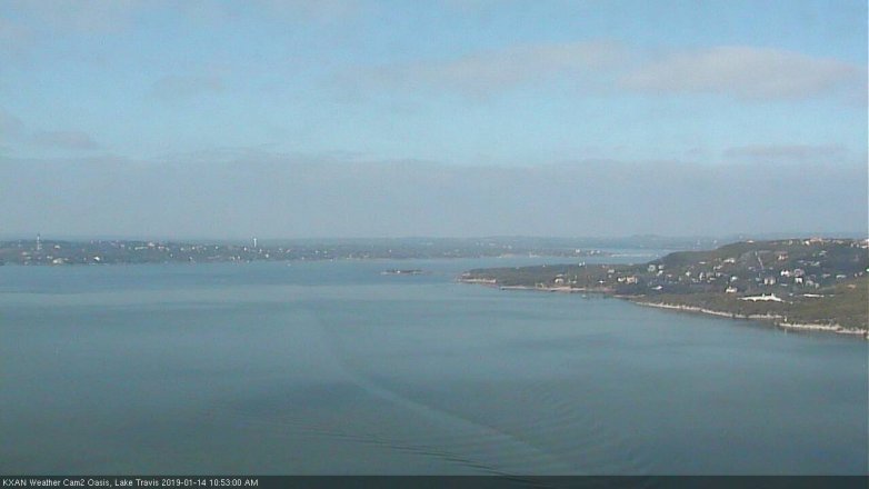Lake Travis webcam, January 14, 2019 9:55 AM CT