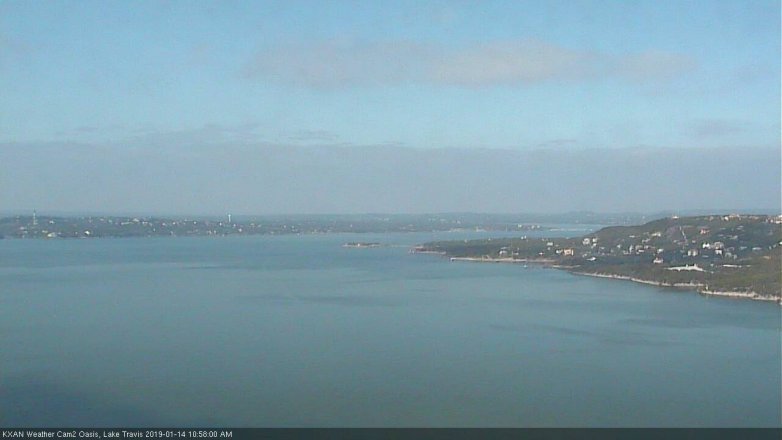 Lake Travis webcam, January 14, 2019 10:00 AM CT