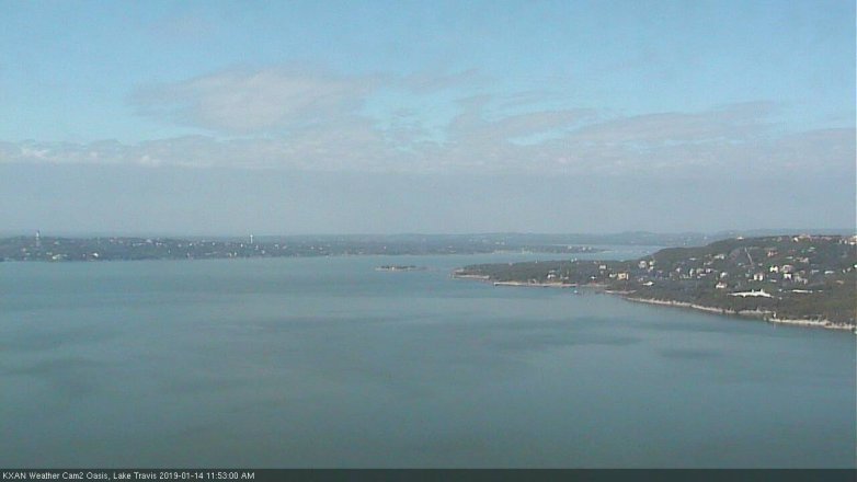Lake Travis webcam, January 14, 2019 10:55 AM CT