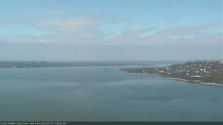 Lake Travis webcam, January 14, 2019 11:00 AM CT