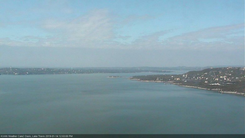 Lake Travis webcam, January 14, 2019 11:05 AM CT