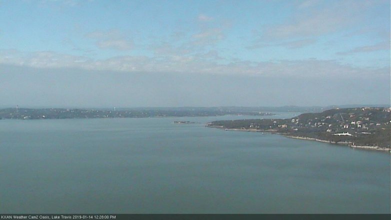 Lake Travis webcam, January 14, 2019 11:30 AM CT