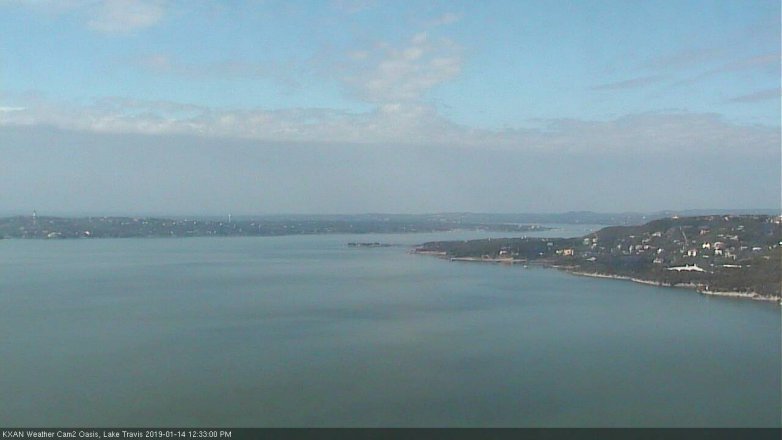 Lake Travis webcam, January 14, 2019 11:35 AM CT
