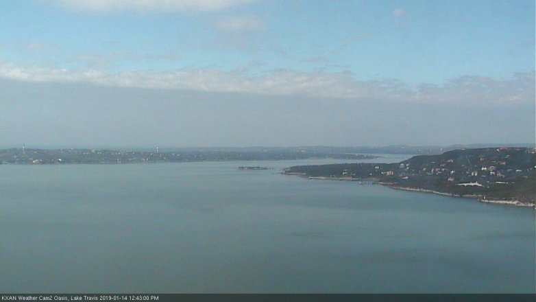 Lake Travis webcam, January 14, 2019 11:45 AM CT