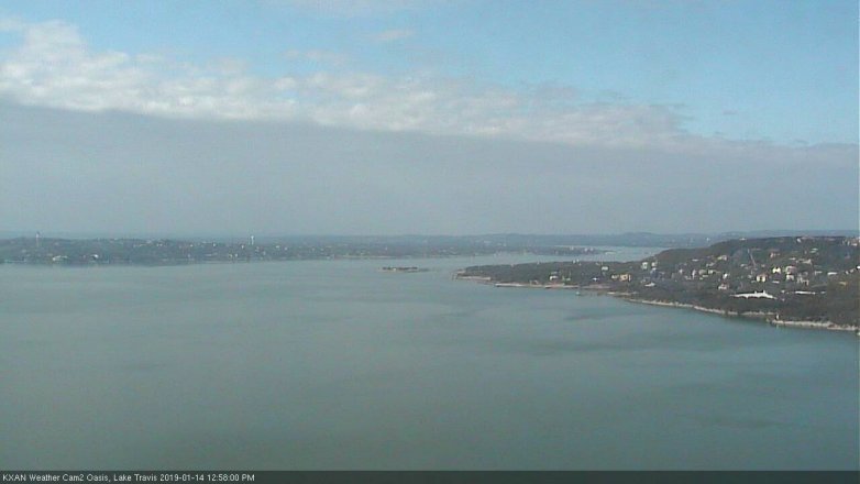 Lake Travis webcam, January 14, 2019 12:00 PM CT