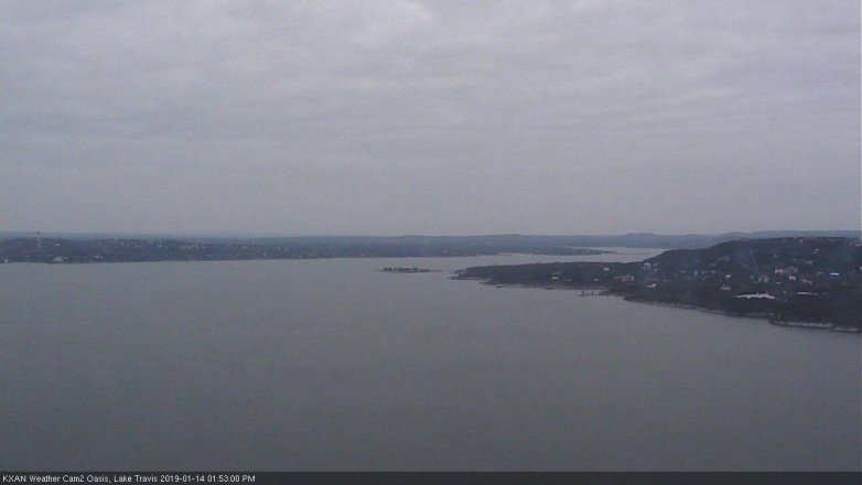 Lake Travis webcam, January 14, 2019 12:55 PM CT
