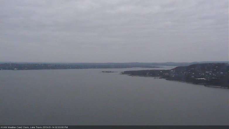 Lake Travis webcam, January 14, 2019 1:05 PM CT