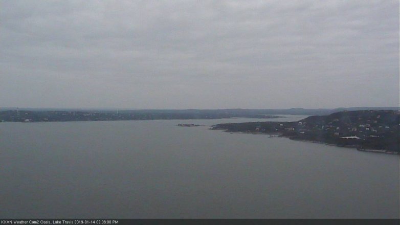Lake Travis webcam, January 14, 2019 1:10 PM CT