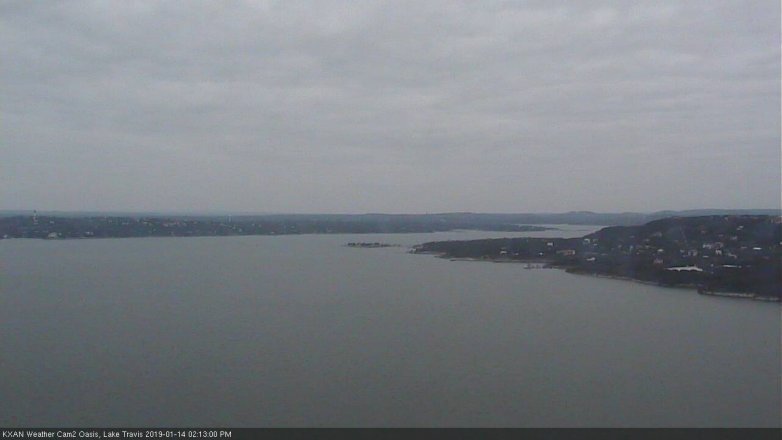 Lake Travis webcam, January 14, 2019 1:15 PM CT