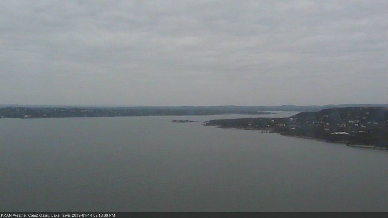 Lake Travis webcam, January 14, 2019 1:20 PM CT