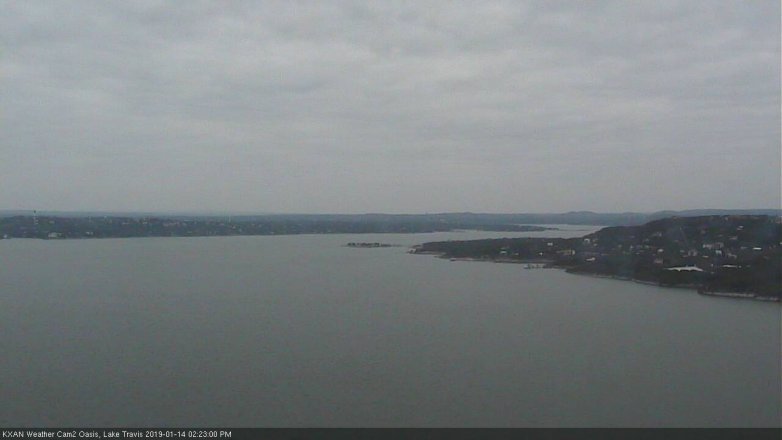 Lake Travis webcam, January 14, 2019 1:25 PM CT