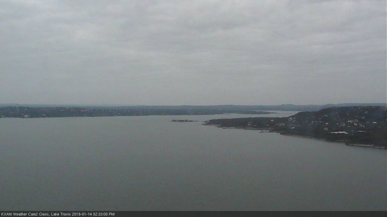 Lake Travis webcam, January 14, 2019 1:35 PM CT