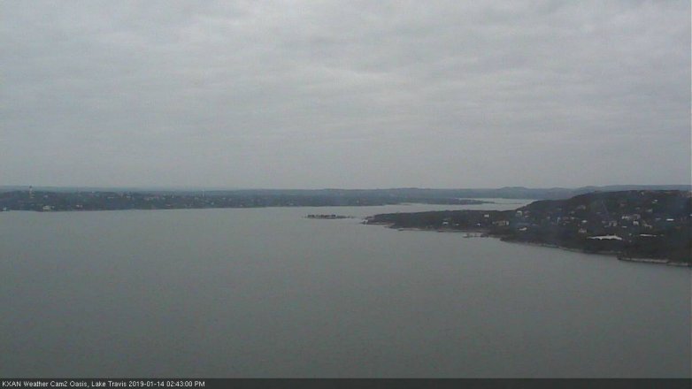 Lake Travis webcam, January 14, 2019 1:45 PM CT