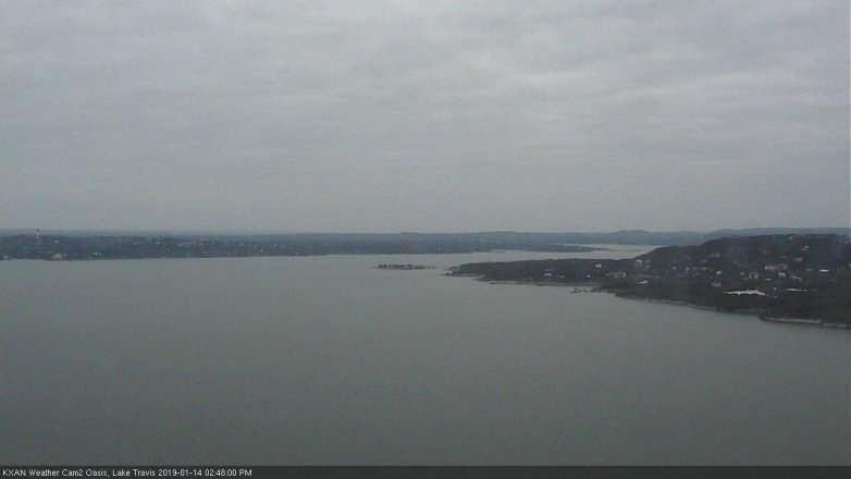 Lake Travis webcam, January 14, 2019 1:50 PM CT