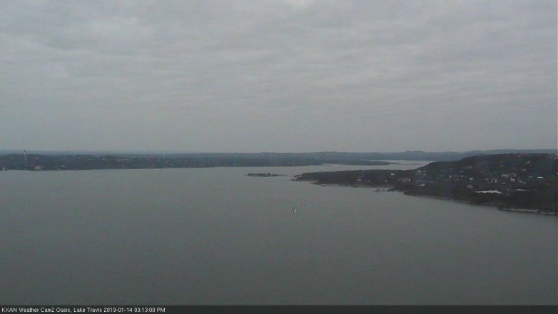 Lake Travis webcam, January 14, 2019 2:15 PM CT