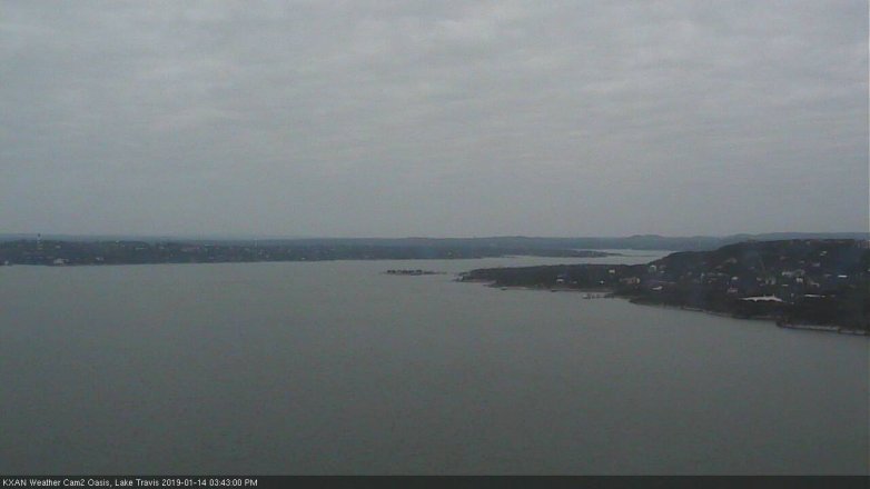 Lake Travis webcam, January 14, 2019 2:45 PM CT