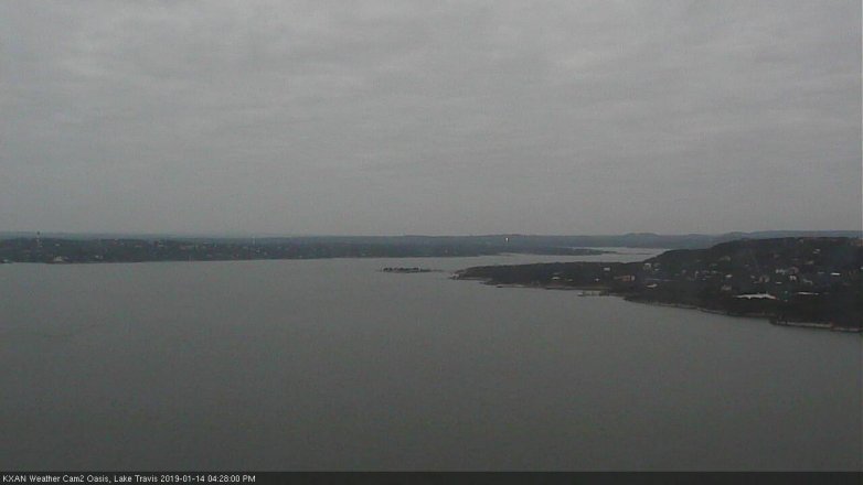 Lake Travis webcam, January 14, 2019 3:30 PM CT