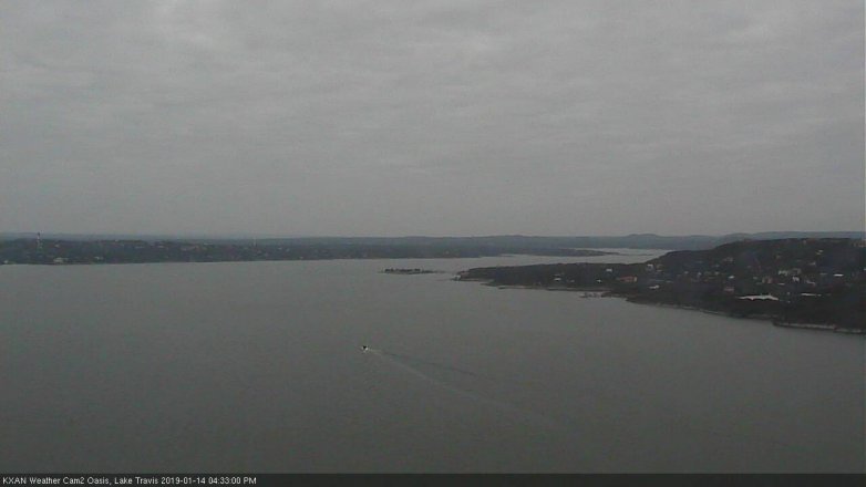 Lake Travis webcam, January 14, 2019 3:35 PM CT