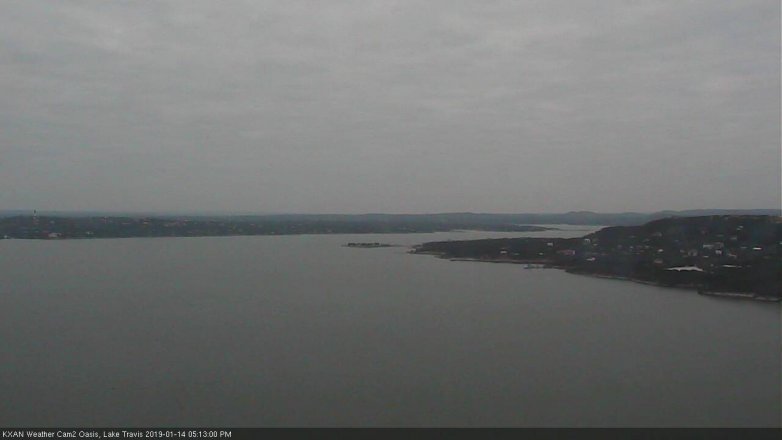 Lake Travis webcam, January 14, 2019 4:15 PM CT