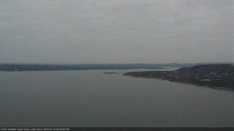 Lake Travis webcam, January 14, 2019 4:35 PM CT