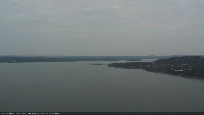 Lake Travis webcam, January 14, 2019 4:40 PM CT