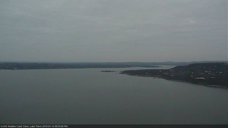 Lake Travis webcam, January 14, 2019 4:55 PM CT