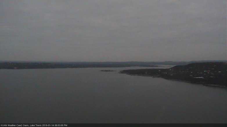 Lake Travis webcam, January 14, 2019 5:05 PM CT
