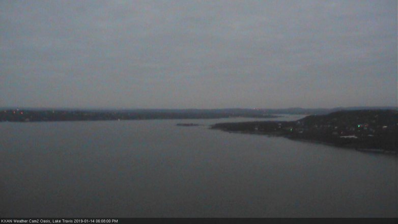 Lake Travis webcam, January 14, 2019 5:10 PM CT