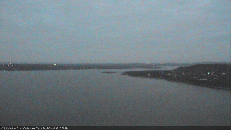 Lake Travis webcam, January 14, 2019 5:15 PM CT