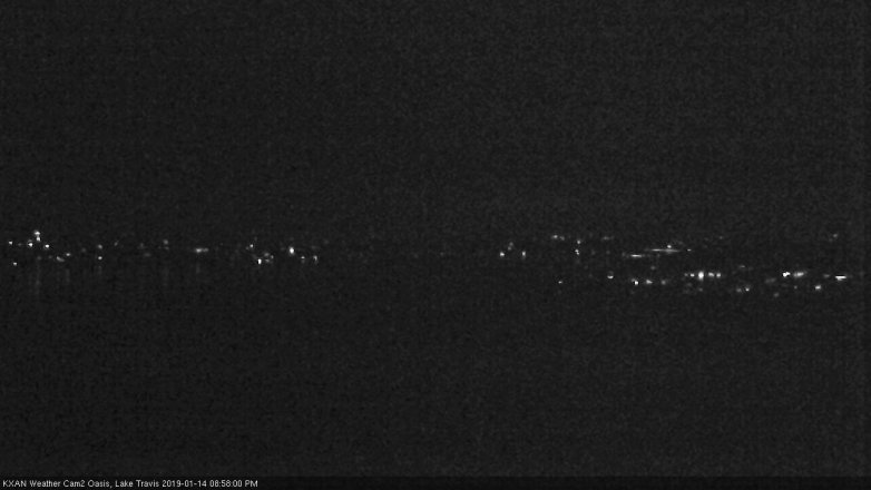 Lake Travis webcam, January 14, 2019 8:00 PM CT