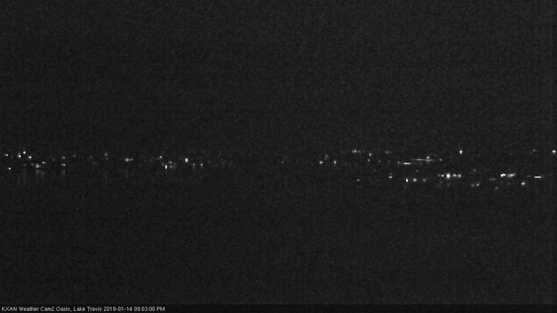 Lake Travis webcam, January 14, 2019 8:05 PM CT