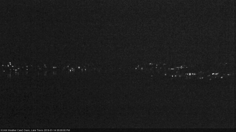 Lake Travis webcam, January 14, 2019 8:10 PM CT