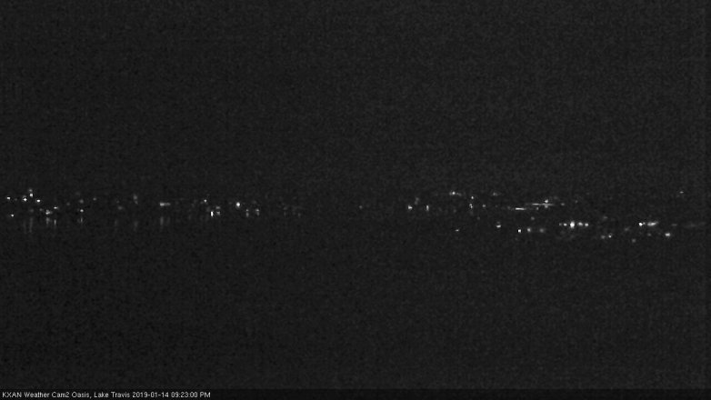 Lake Travis webcam, January 14, 2019 8:25 PM CT