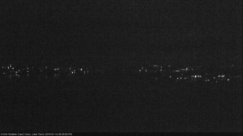 Lake Travis webcam, January 14, 2019 8:40 PM CT