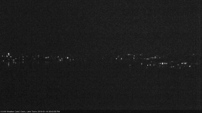 Lake Travis webcam, January 14, 2019 8:45 PM CT
