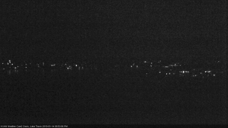 Lake Travis webcam, January 14, 2019 8:55 PM CT