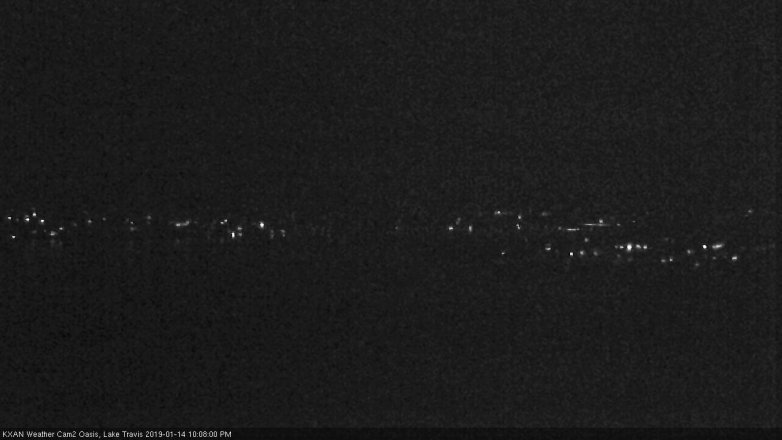 Lake Travis webcam, January 14, 2019 9:10 PM CT