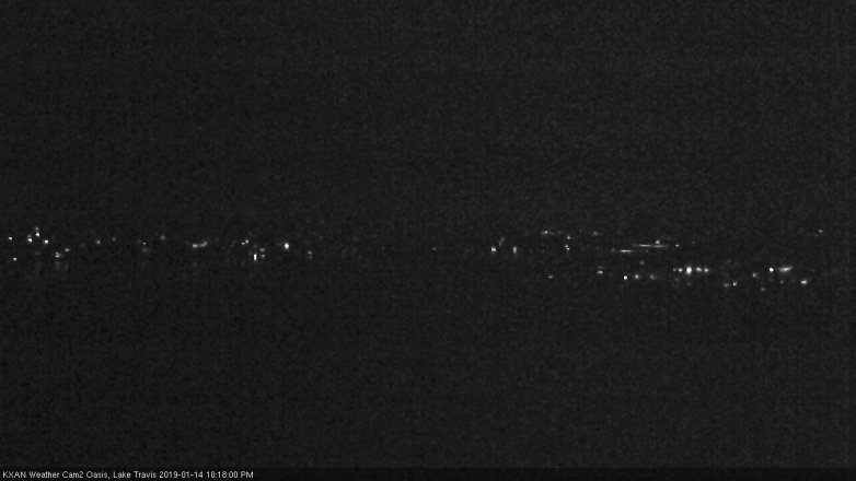 Lake Travis webcam, January 14, 2019 9:20 PM CT