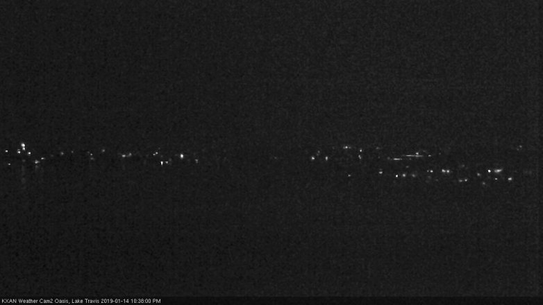 Lake Travis webcam, January 14, 2019 9:40 PM CT