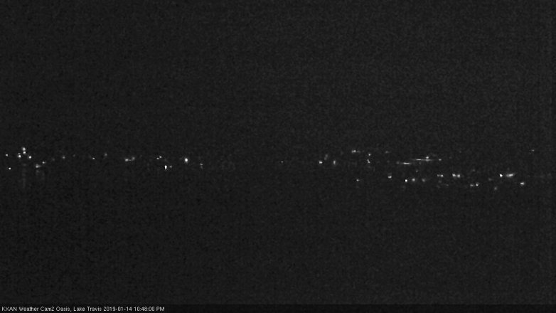 Lake Travis webcam, January 14, 2019 9:50 PM CT