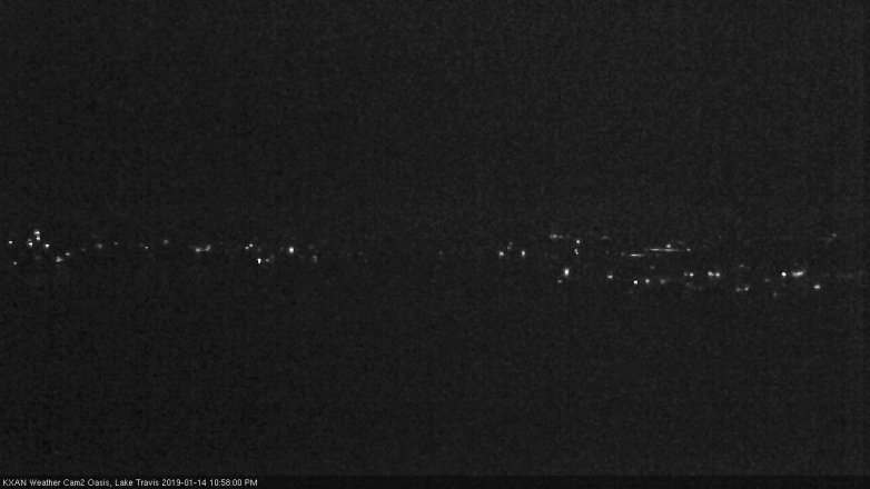 Lake Travis webcam, January 14, 2019 10:00 PM CT