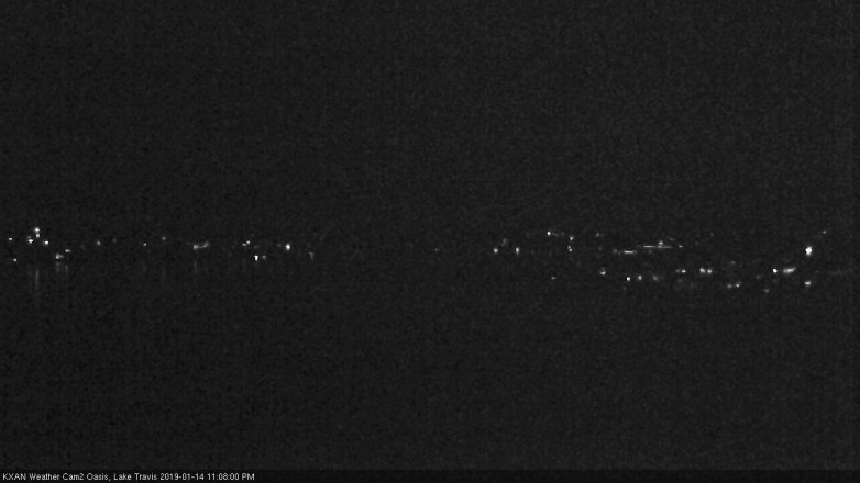 Lake Travis webcam, January 14, 2019 10:10 PM CT