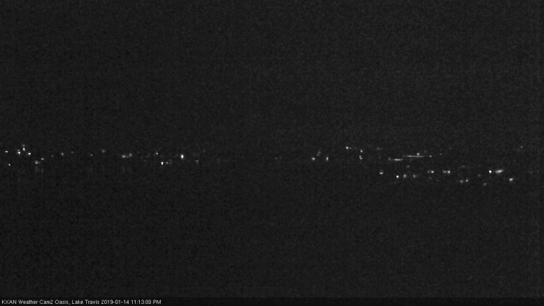 Lake Travis webcam, January 14, 2019 10:15 PM CT