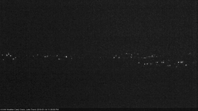 Lake Travis webcam, January 14, 2019 10:40 PM CT