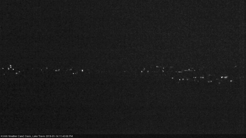 Lake Travis webcam, January 14, 2019 10:45 PM CT