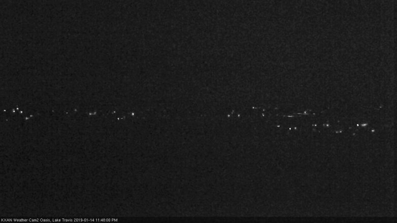 Lake Travis webcam, January 14, 2019 10:50 PM CT