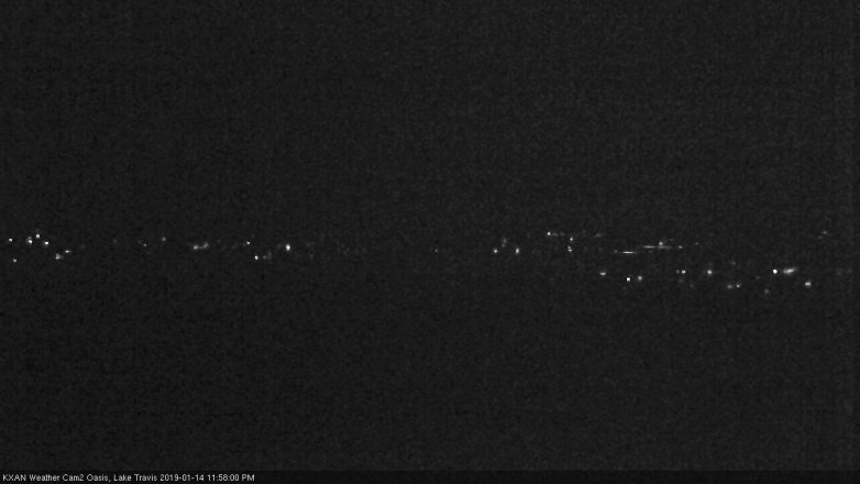 Lake Travis webcam, January 14, 2019 11:00 PM CT